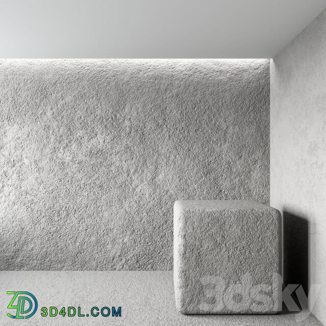 Concrete plaster No. 3 Stone 3D Models