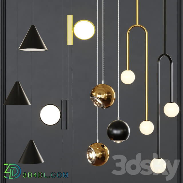 Pendant lights set 031 Pendant light 3D Models