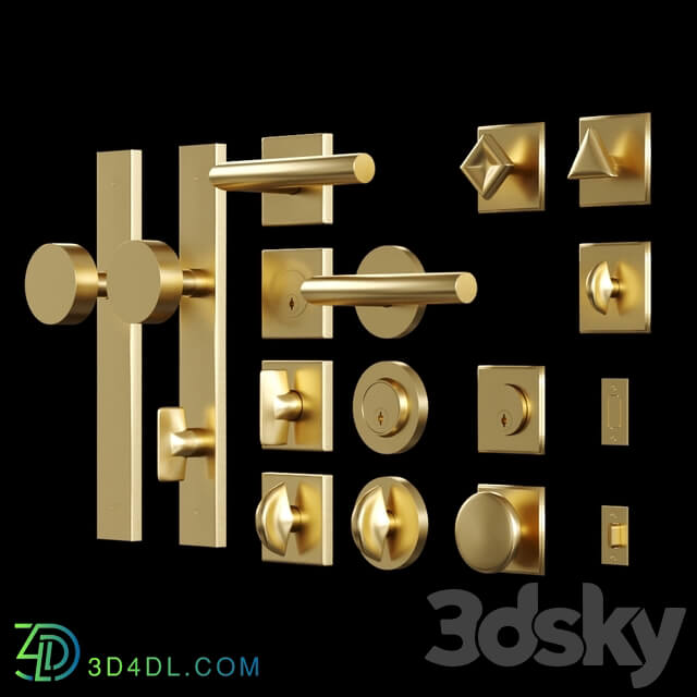 Door handle set 02 by School House