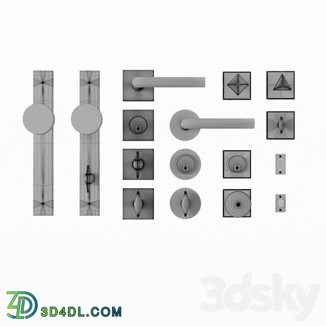 Door handle set 02 by School House