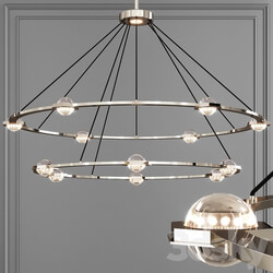 Restoration Hardware ECLATANT ROUND 2 TIER CHANDELIER 60 Nickel Pendant light 3D Models 