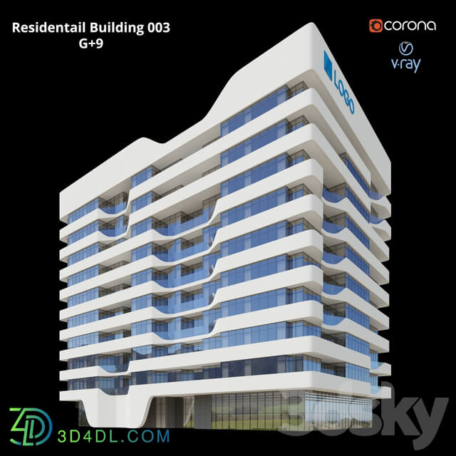 Modern Residential Building 003 G 9