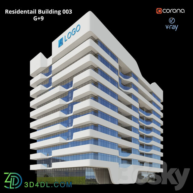 Modern Residential Building 003 G 9