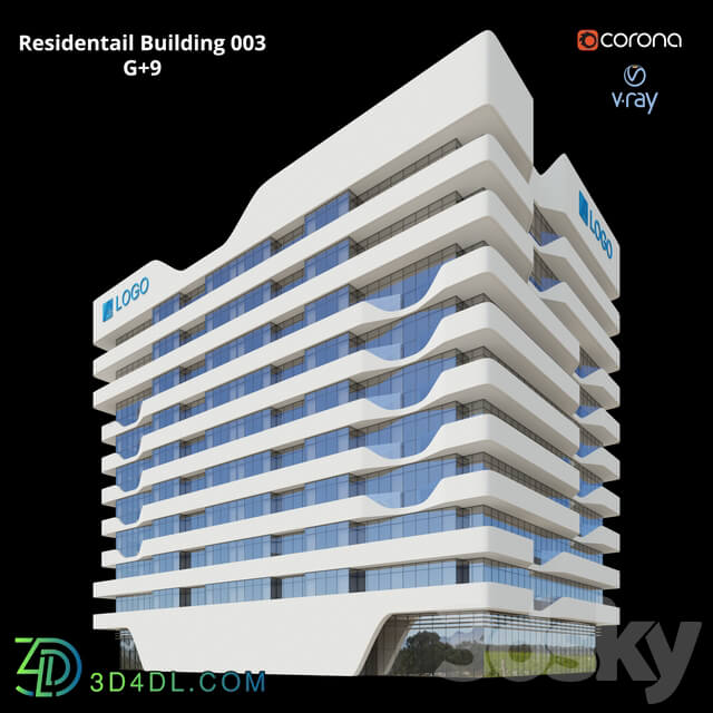 Modern Residential Building 003 G 9