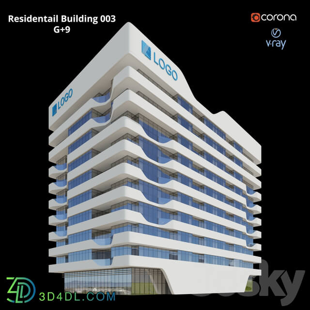 Modern Residential Building 003 G 9