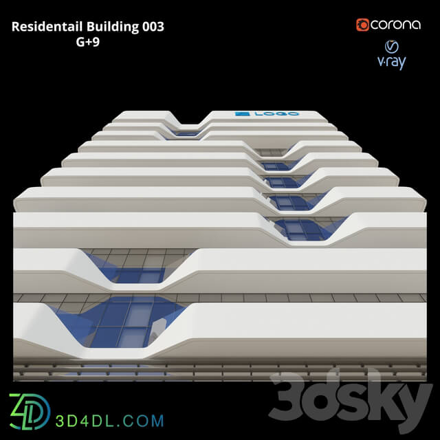 Modern Residential Building 003 G 9