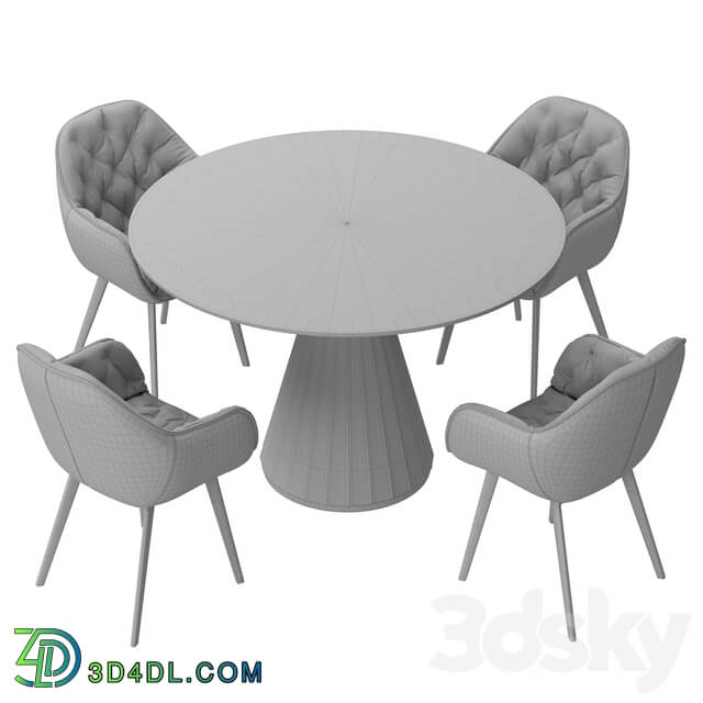 Table Chair La forma CB2 Paramount dining set