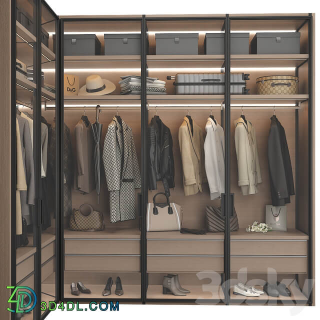 Wardrobe Display cabinets Walk in Closet 98 part 5