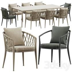 Table Chair B B Italy Erica dining table 