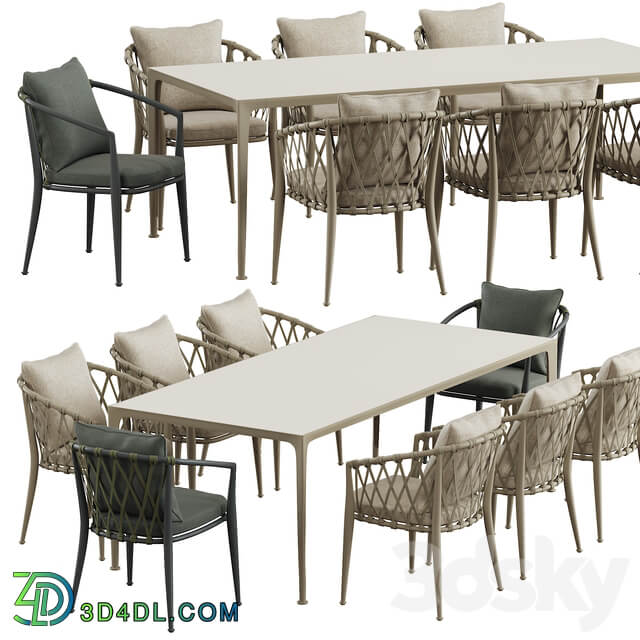 Table Chair B B Italy Erica dining table