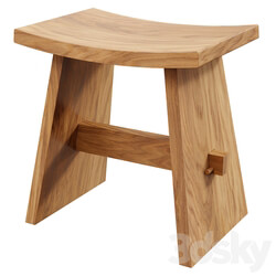 Zara Home The wooden stool in the style of rustic 