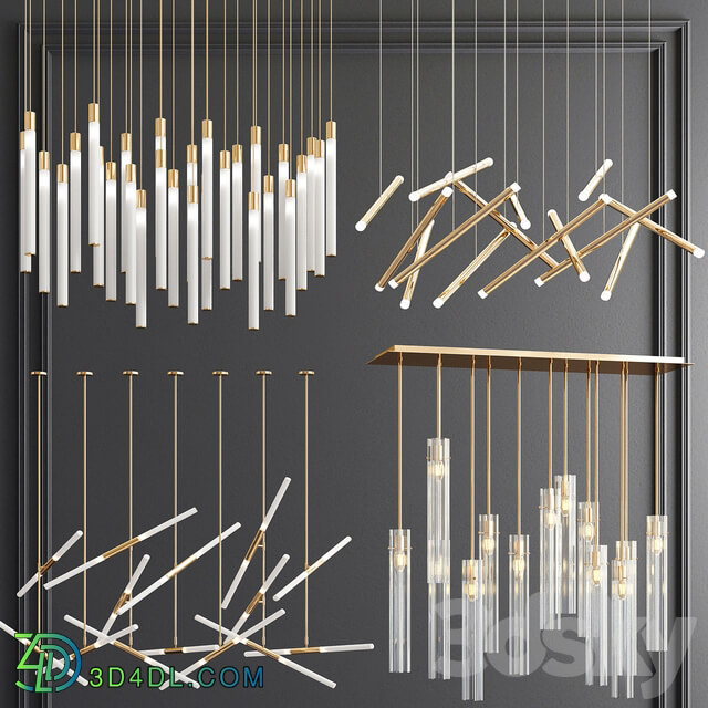 Four Exclusive Chandelier Collection 69 Pendant light 3D Models