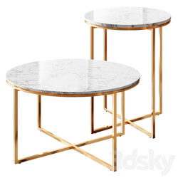 Marble Gold Tables Set 