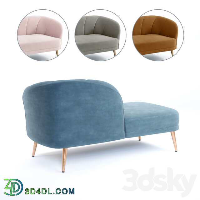 Velor daybed LEONE