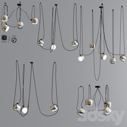 Aim Pointed Lighting Set Chrome Pendant light 3D Models 