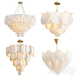 Four Exclusive Chandelier Collection 70 Pendant light 3D Models 