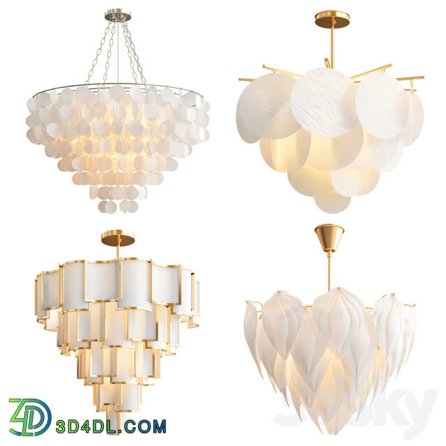 Four Exclusive Chandelier Collection 70 Pendant light 3D Models