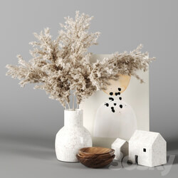 decor set 15 with Pampas Grass 