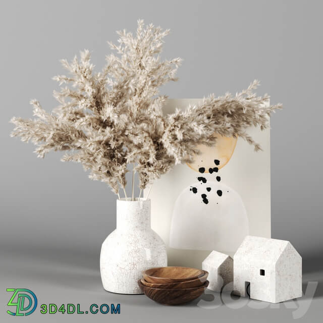 decor set 15 with Pampas Grass