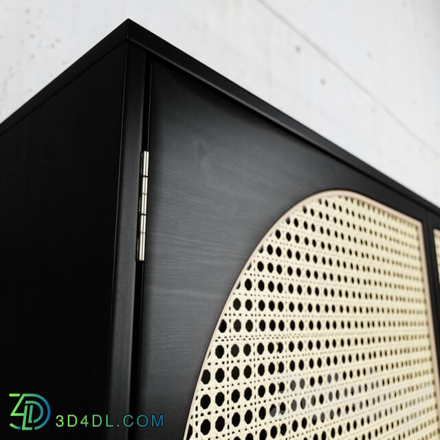 Sideboard Chest of drawer HKLiving Webbing Dressoir Cabinet Black