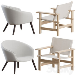 Canvas Ditzel Lounge Chairs by Fredericia 