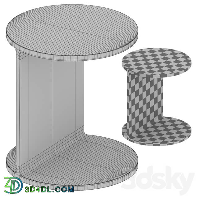 Jackie Iron End Table Crate and Barrel 3D Models