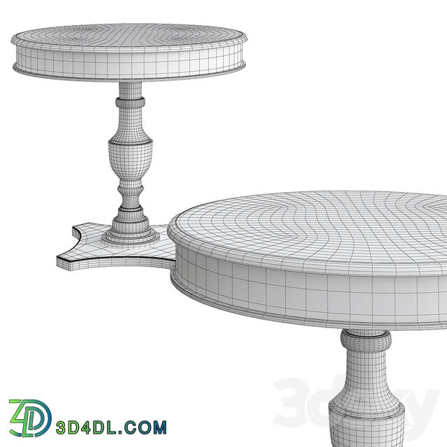 La Casa Grifoni ROUND SPIRAL SIDE TABLE