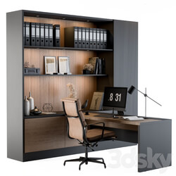 Office Furniture Manager Set 04 