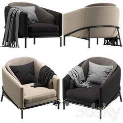 Armchair Minotti Fil noir 