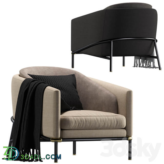 Armchair Minotti Fil noir