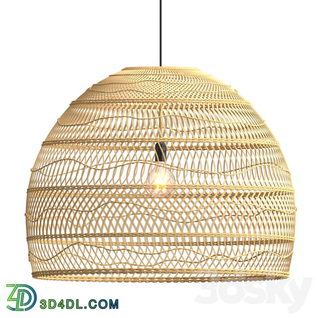 Wicker lamp globe xl Pendant light 3D Models