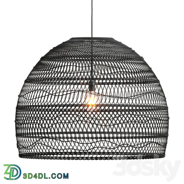 Wicker lamp globe xl Pendant light 3D Models