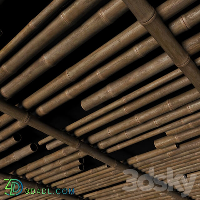 Ceiling bamboo cage random decor n1 Bamboo ceiling random cage