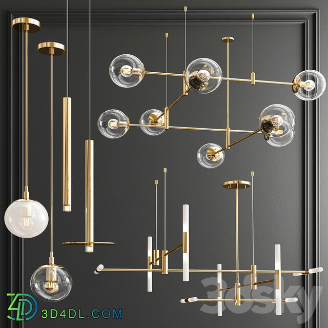 Chandelier Pendant collection 3 Pendant light 3D Models