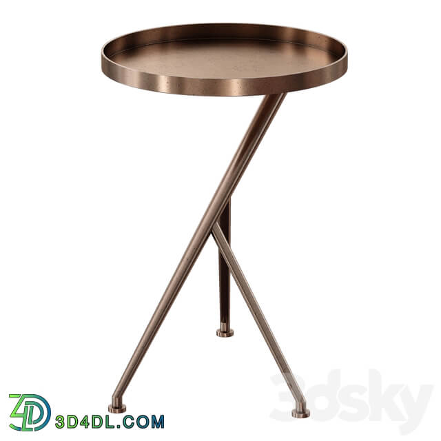 Cecilia Antique Rust Metal Accent Table Crate and Barrel 3D Models