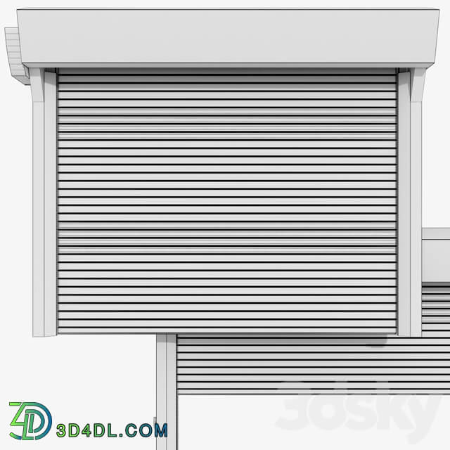 Metal industrial high speed door with horizontal blades