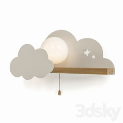 Wall lamp with shelf White Cloud Wall Lamp White Cloud 