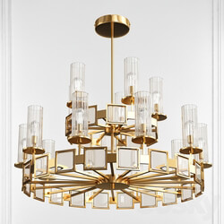 DECORATIVE TIERED GOLD CHANDELIER Pendant light 3D Models 