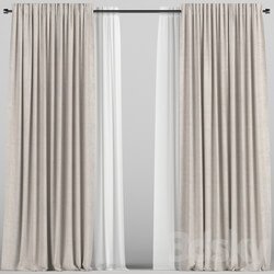 Curtains with tulle. 