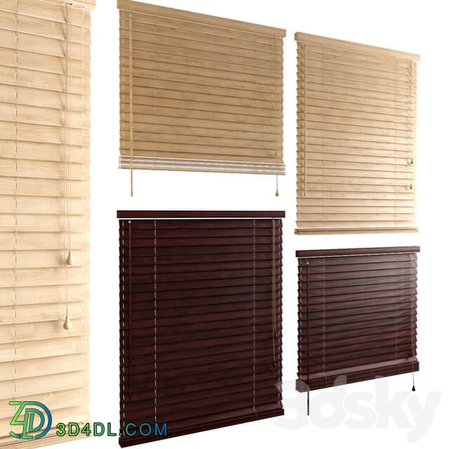 Horizontal bamboo blinds