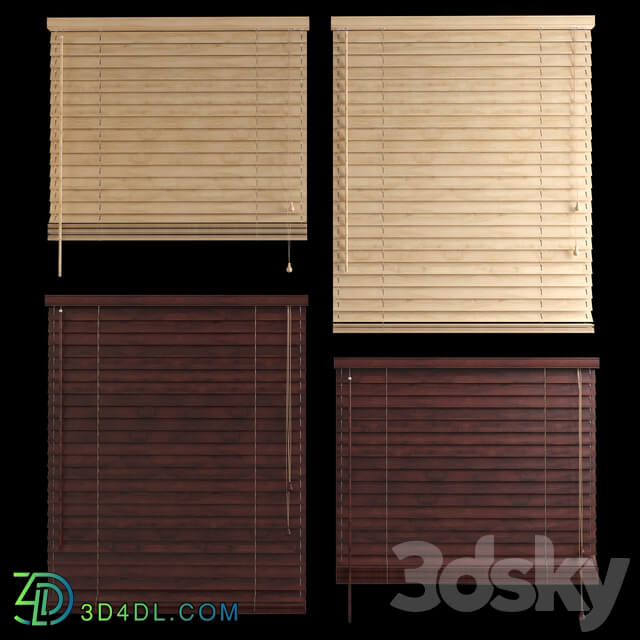 Horizontal bamboo blinds