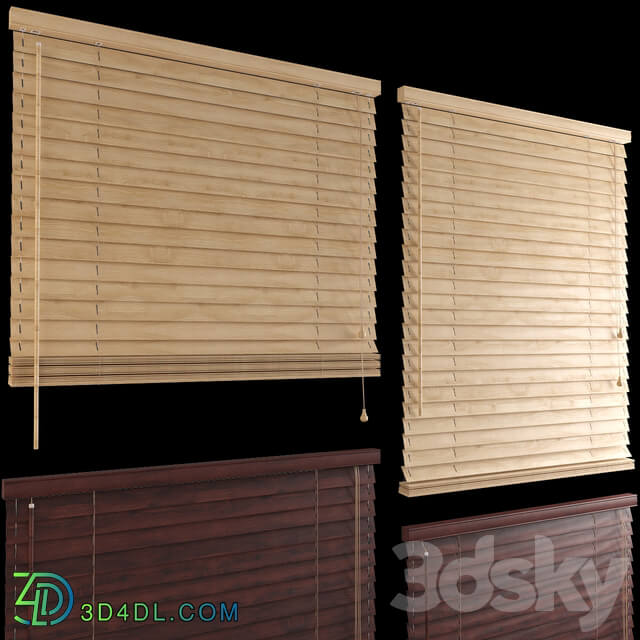 Horizontal bamboo blinds