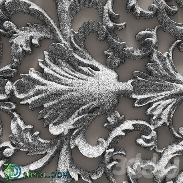 Socket thread pattern ceiling. 3D Models