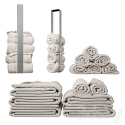 Blomus towel set with holder 