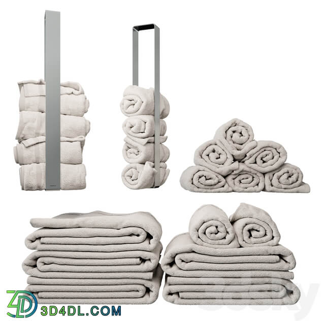 Blomus towel set with holder