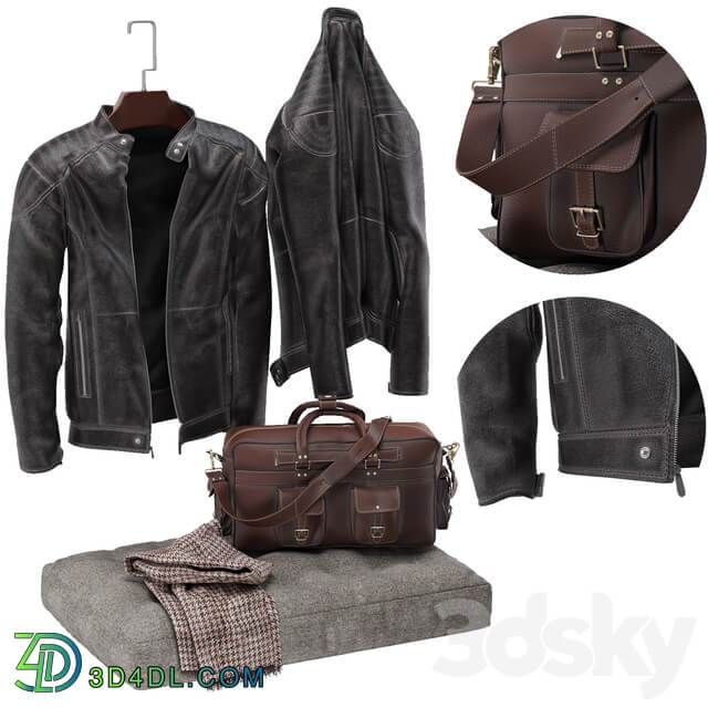 Set of men 39 s clothing Clothes 3D Models