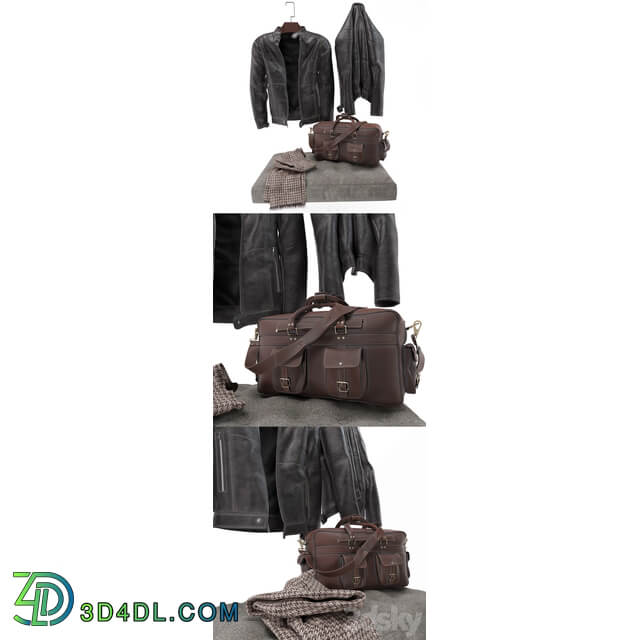 Set of men 39 s clothing Clothes 3D Models