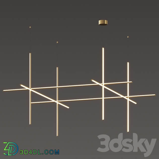 Chandelier Flos Coordinates S2 and S4 Pendant Lamps