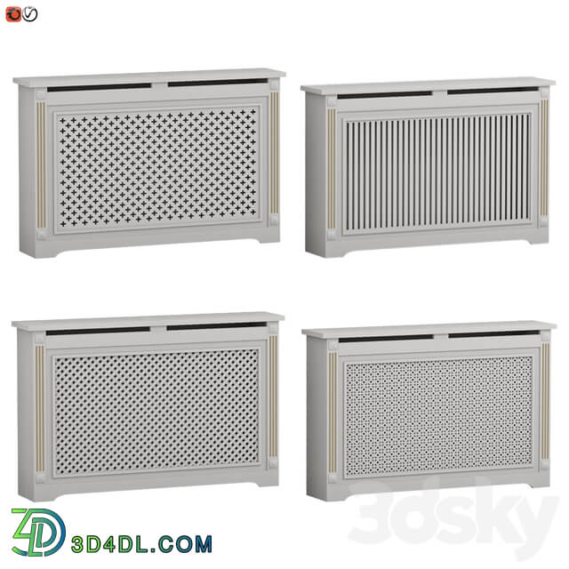 Decorative radiator screen set 04