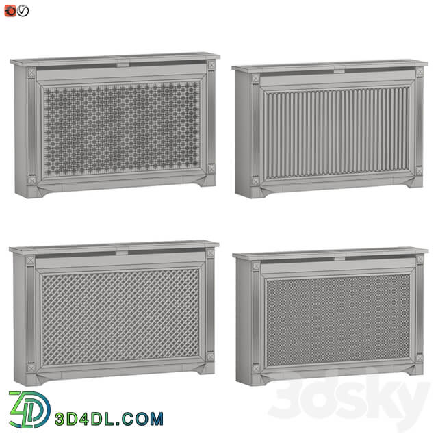 Decorative radiator screen set 04